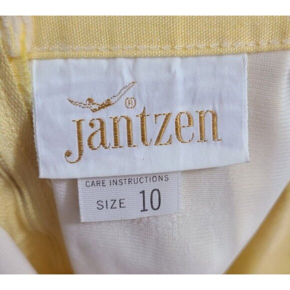 Vtg 70s Jantzen Women's Skort Hidden Shorts Skirt Modest Retro MCM Yellow Sz 10 - Picture 9 of 12